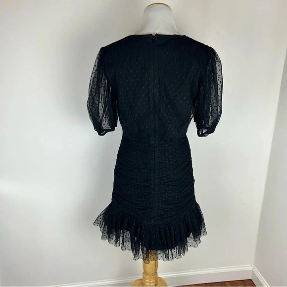 ENDLESS ROSE black Revolve Tulle ruched puff sleeve dress Size S - Picture 10 of 10